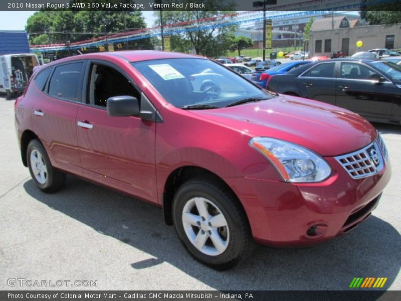 Venom Red / Black 2010 Nissan Rogue S AWD 360 Value Package