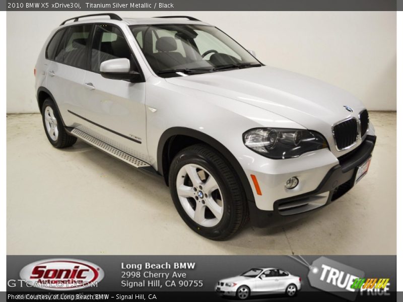 Titanium Silver Metallic / Black 2010 BMW X5 xDrive30i