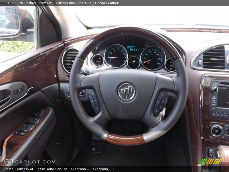 Carbon Black Metallic / Cocoa Leather 2013 Buick Enclave Premium