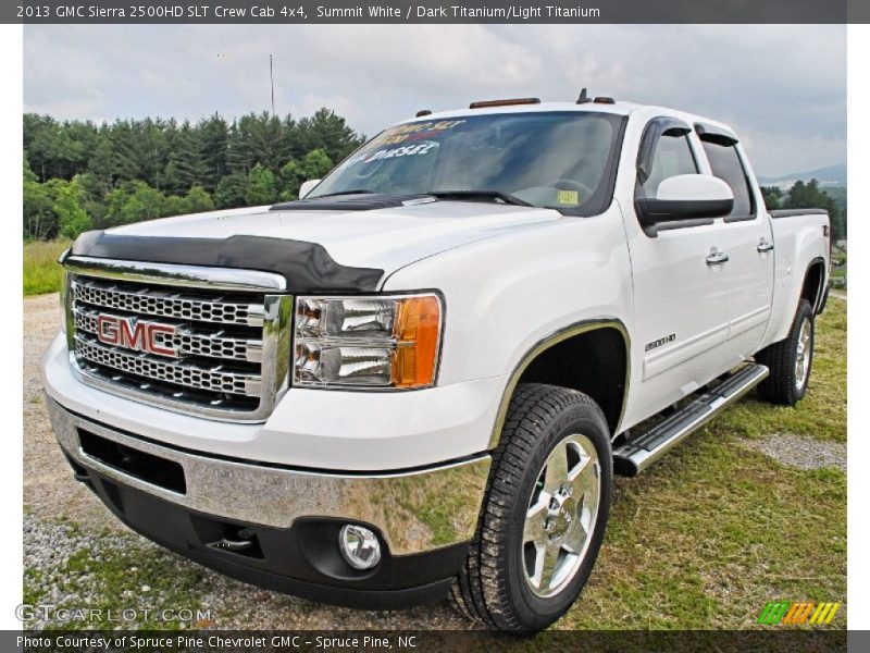 Summit White / Dark Titanium/Light Titanium 2013 GMC Sierra 2500HD SLT Crew Cab 4x4