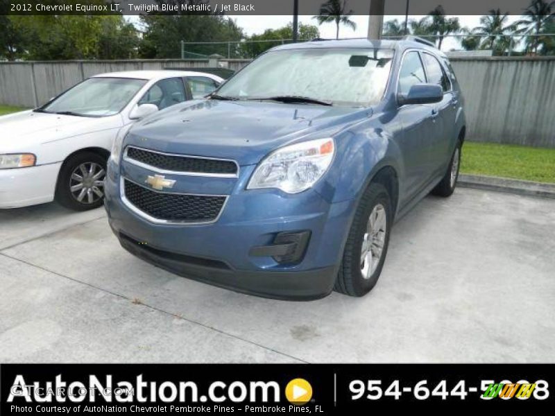 Twilight Blue Metallic / Jet Black 2012 Chevrolet Equinox LT