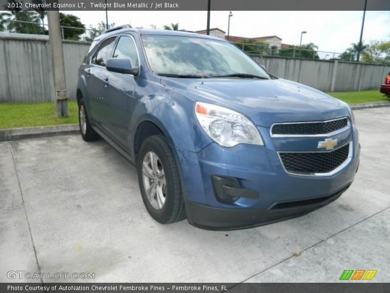 Twilight Blue Metallic / Jet Black 2012 Chevrolet Equinox LT