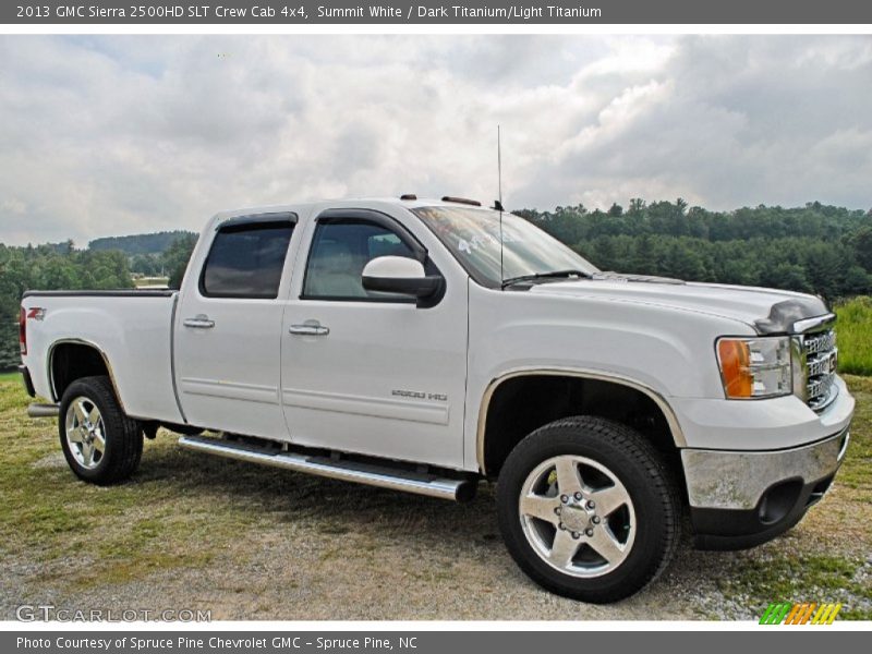 Summit White / Dark Titanium/Light Titanium 2013 GMC Sierra 2500HD SLT Crew Cab 4x4