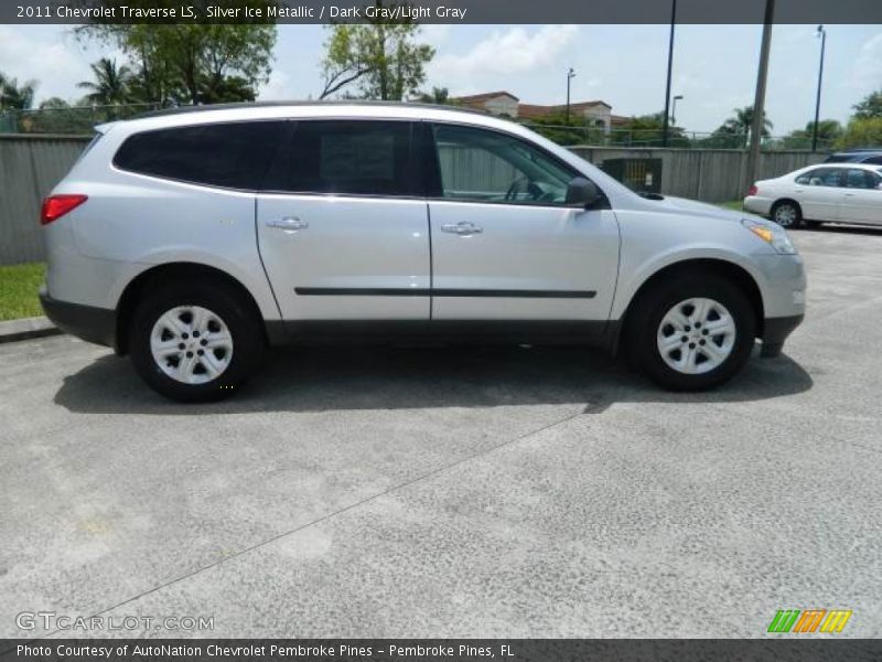 Silver Ice Metallic / Dark Gray/Light Gray 2011 Chevrolet Traverse LS