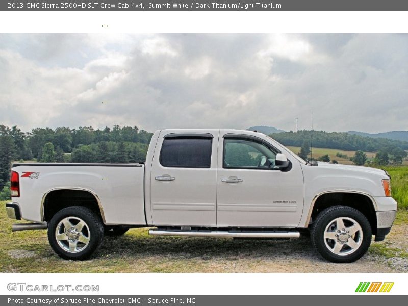 Summit White / Dark Titanium/Light Titanium 2013 GMC Sierra 2500HD SLT Crew Cab 4x4