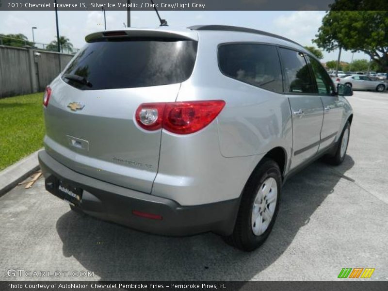 Silver Ice Metallic / Dark Gray/Light Gray 2011 Chevrolet Traverse LS