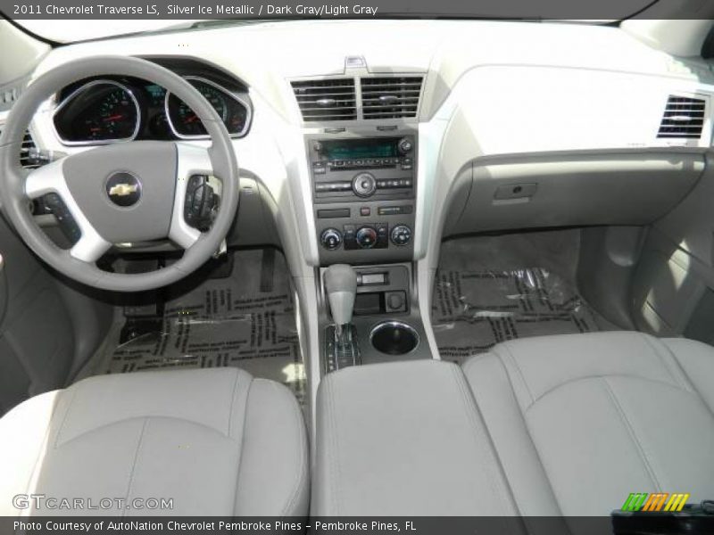 Silver Ice Metallic / Dark Gray/Light Gray 2011 Chevrolet Traverse LS