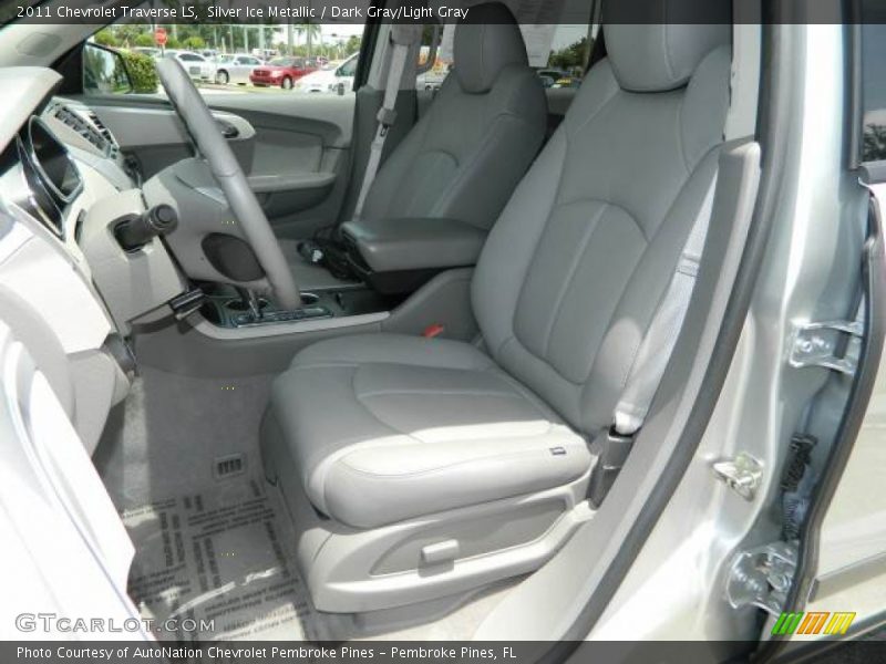 Silver Ice Metallic / Dark Gray/Light Gray 2011 Chevrolet Traverse LS