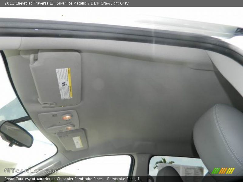 Silver Ice Metallic / Dark Gray/Light Gray 2011 Chevrolet Traverse LS