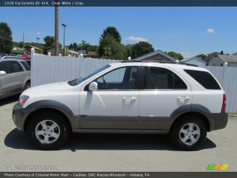 Clear White / Gray 2008 Kia Sorento EX 4x4