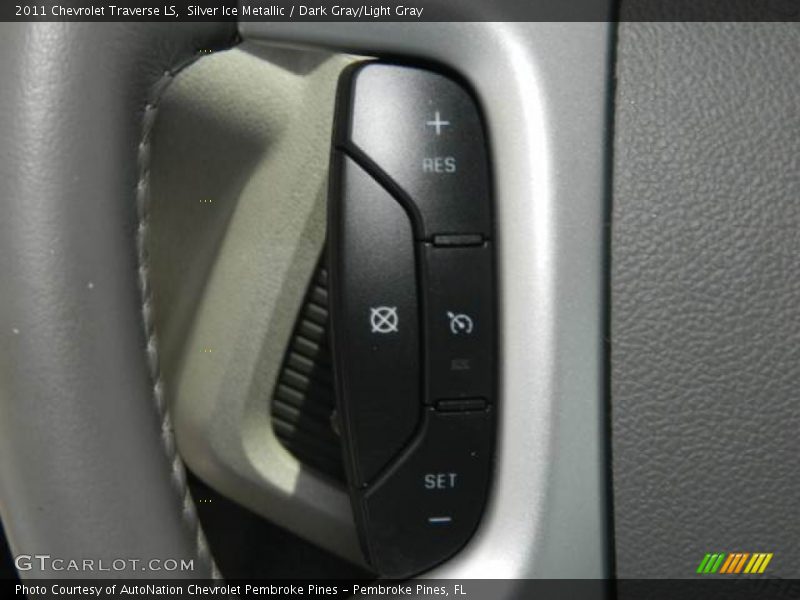 Silver Ice Metallic / Dark Gray/Light Gray 2011 Chevrolet Traverse LS