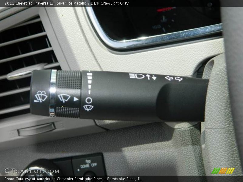 Silver Ice Metallic / Dark Gray/Light Gray 2011 Chevrolet Traverse LS