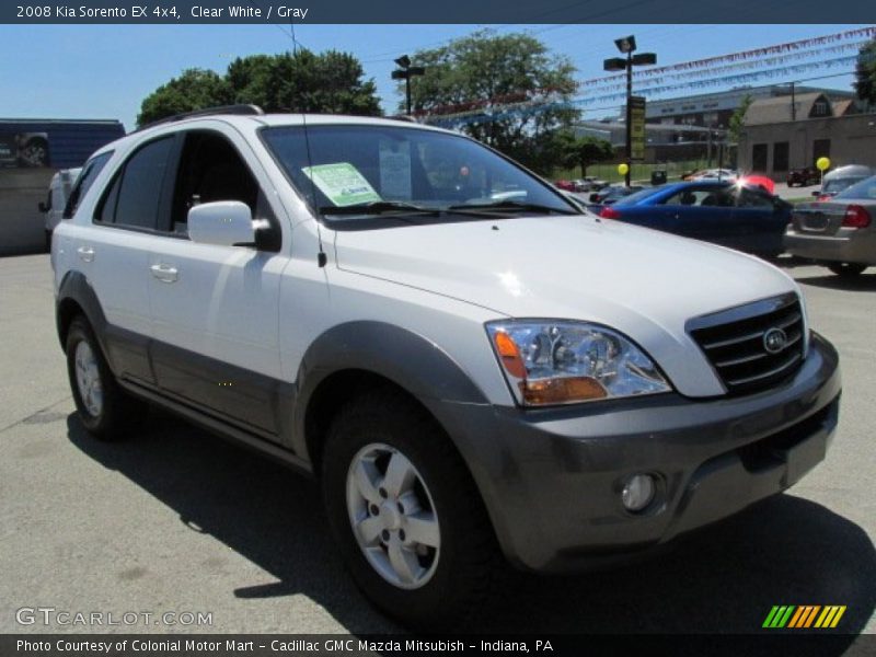 Clear White / Gray 2008 Kia Sorento EX 4x4