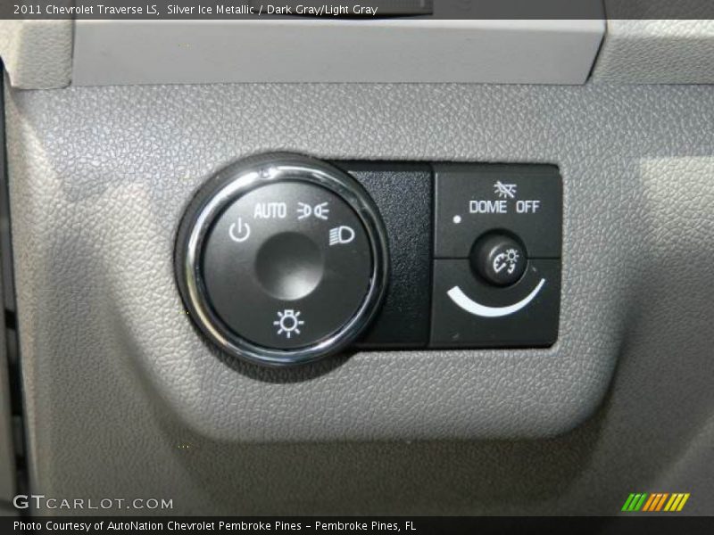 Silver Ice Metallic / Dark Gray/Light Gray 2011 Chevrolet Traverse LS