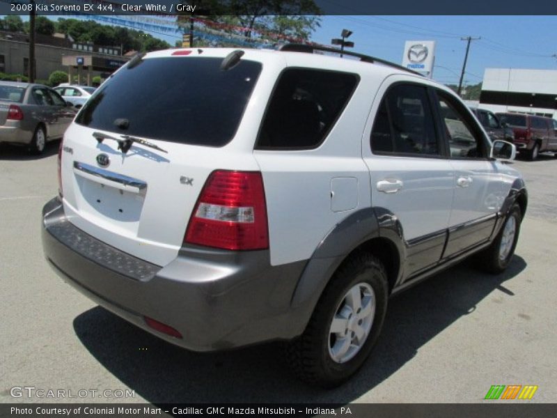 Clear White / Gray 2008 Kia Sorento EX 4x4