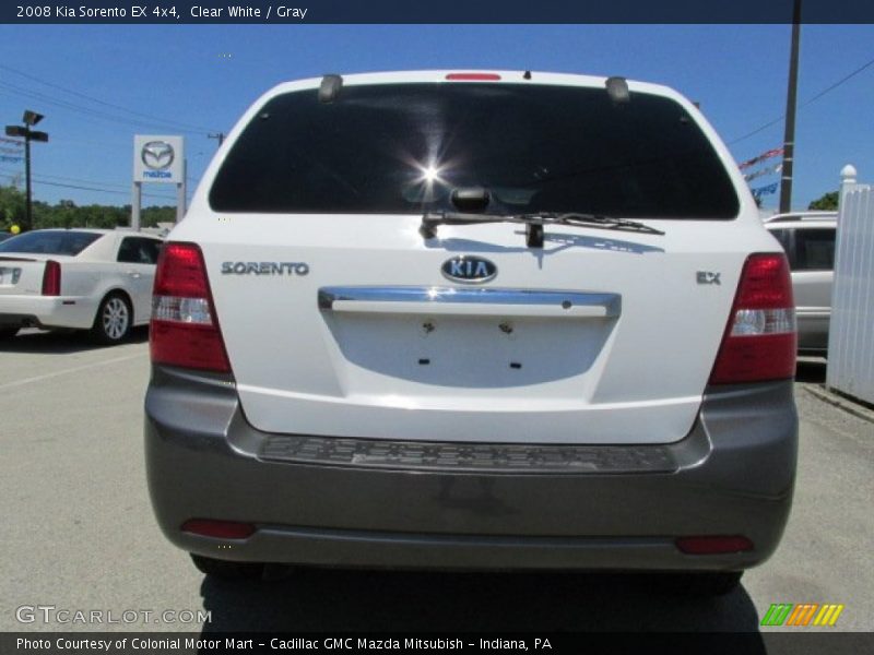 Clear White / Gray 2008 Kia Sorento EX 4x4