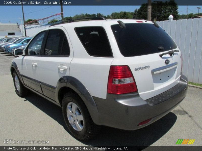 Clear White / Gray 2008 Kia Sorento EX 4x4