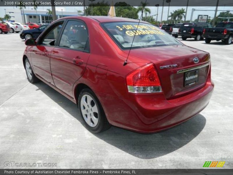Spicy Red / Gray 2008 Kia Spectra EX Sedan