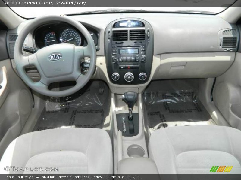 Spicy Red / Gray 2008 Kia Spectra EX Sedan