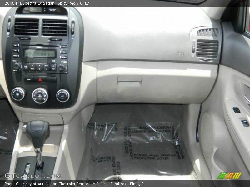 Spicy Red / Gray 2008 Kia Spectra EX Sedan