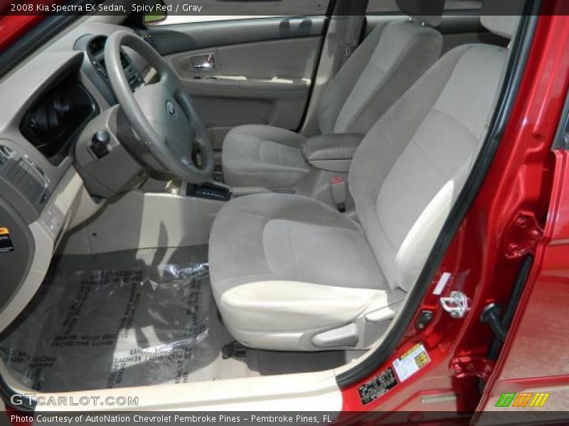 Spicy Red / Gray 2008 Kia Spectra EX Sedan