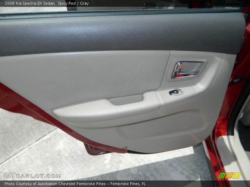 Spicy Red / Gray 2008 Kia Spectra EX Sedan