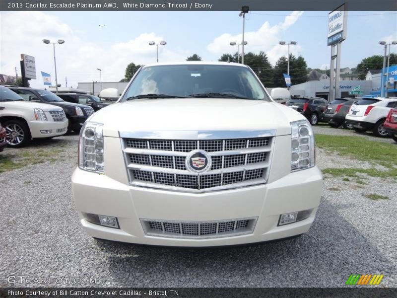 White Diamond Tricoat / Ebony 2013 Cadillac Escalade Platinum AWD