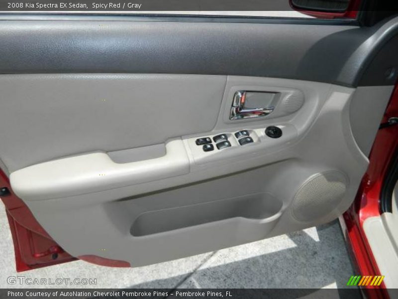 Spicy Red / Gray 2008 Kia Spectra EX Sedan