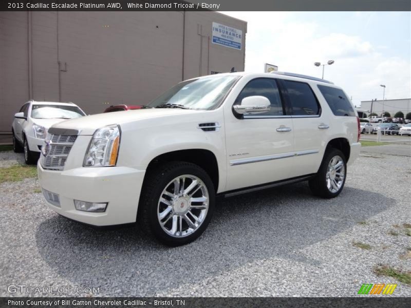 White Diamond Tricoat / Ebony 2013 Cadillac Escalade Platinum AWD
