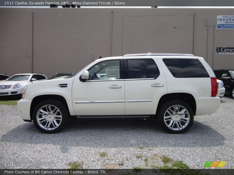 White Diamond Tricoat / Ebony 2013 Cadillac Escalade Platinum AWD