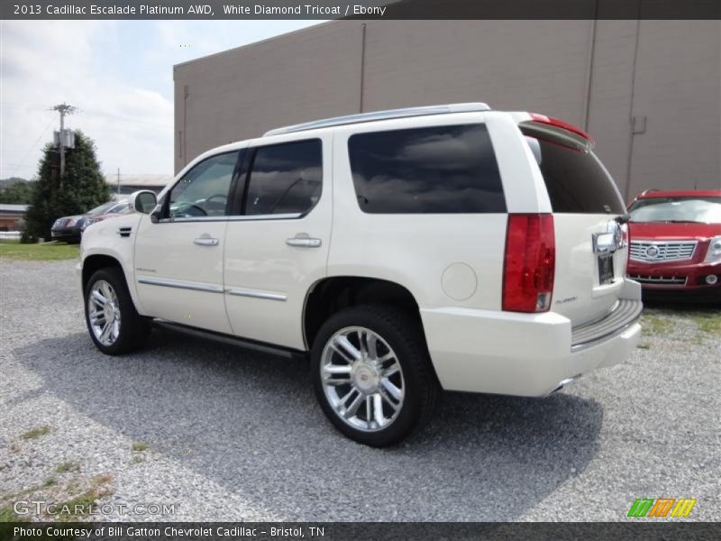 White Diamond Tricoat / Ebony 2013 Cadillac Escalade Platinum AWD