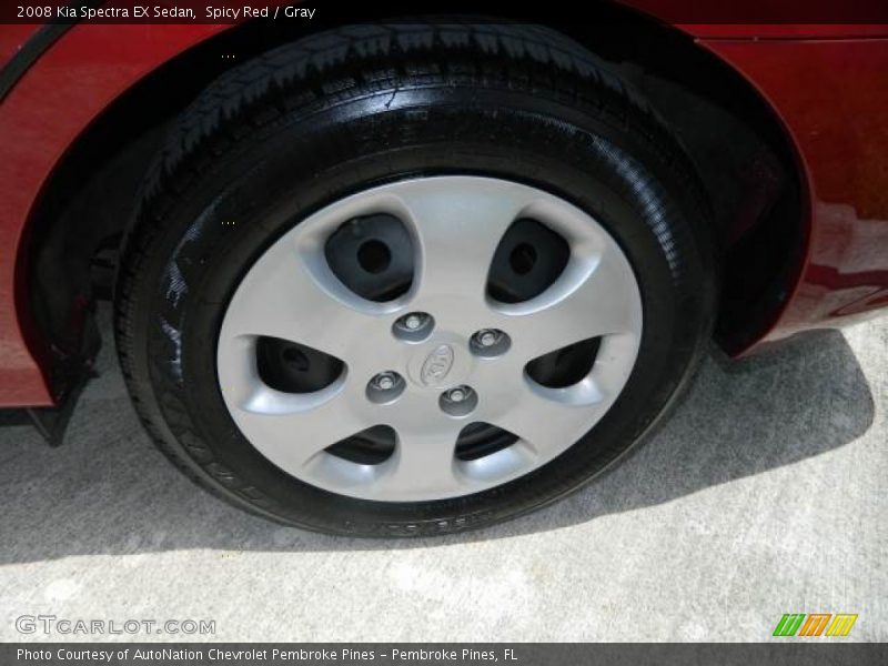 Spicy Red / Gray 2008 Kia Spectra EX Sedan