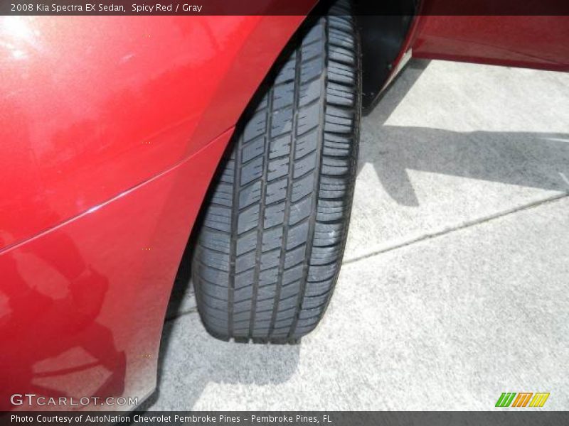 Spicy Red / Gray 2008 Kia Spectra EX Sedan