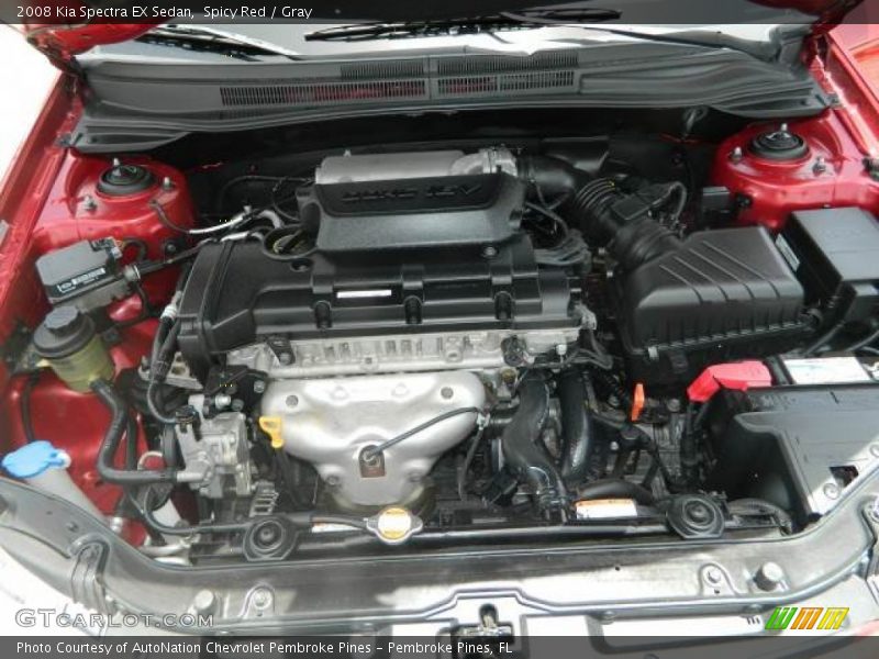 Spicy Red / Gray 2008 Kia Spectra EX Sedan