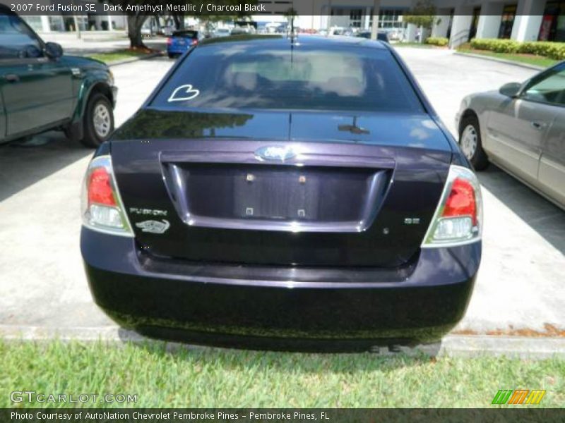 Dark Amethyst Metallic / Charcoal Black 2007 Ford Fusion SE