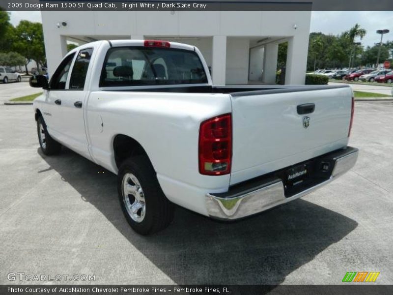 Bright White / Dark Slate Gray 2005 Dodge Ram 1500 ST Quad Cab