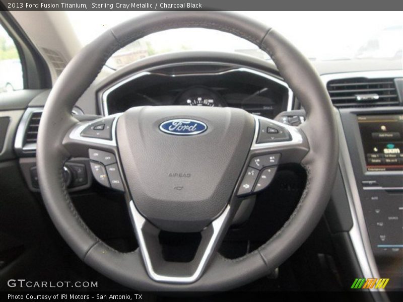 Sterling Gray Metallic / Charcoal Black 2013 Ford Fusion Titanium