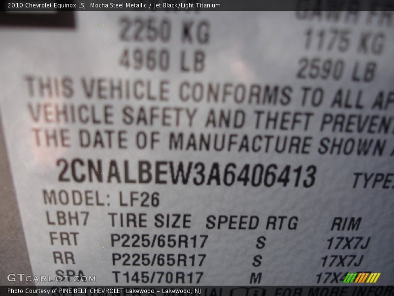 Mocha Steel Metallic / Jet Black/Light Titanium 2010 Chevrolet Equinox LS