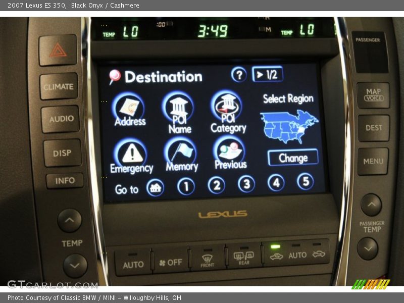 Black Onyx / Cashmere 2007 Lexus ES 350