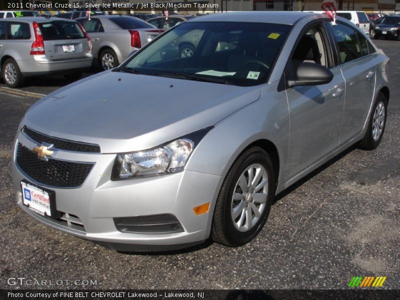 Silver Ice Metallic / Jet Black/Medium Titanium 2011 Chevrolet Cruze LS