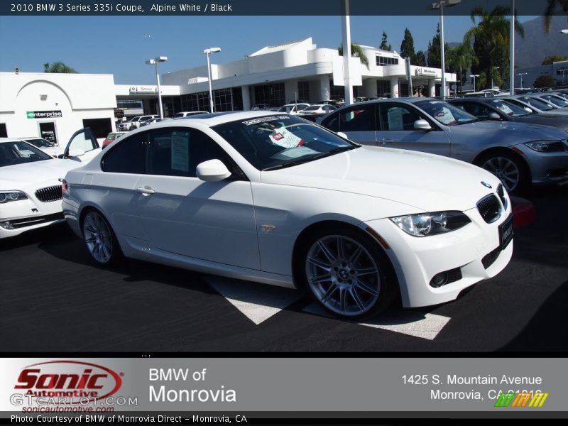 Alpine White / Black 2010 BMW 3 Series 335i Coupe