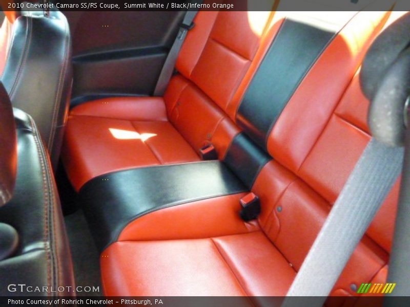Summit White / Black/Inferno Orange 2010 Chevrolet Camaro SS/RS Coupe