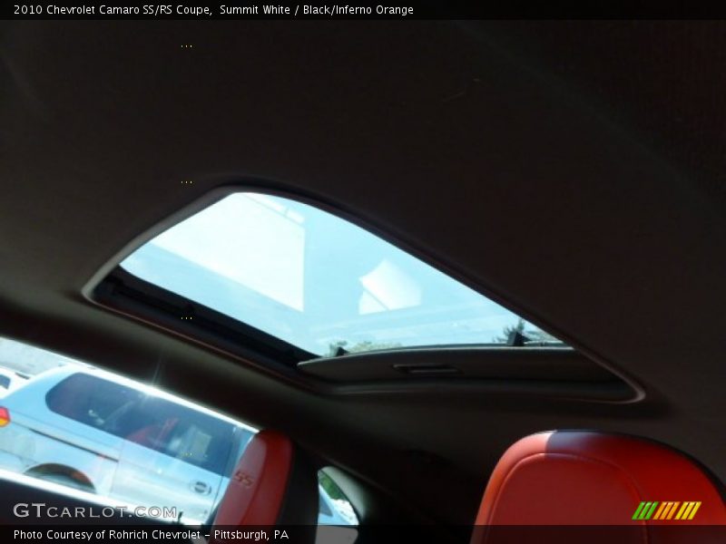 Summit White / Black/Inferno Orange 2010 Chevrolet Camaro SS/RS Coupe