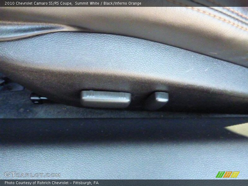 Summit White / Black/Inferno Orange 2010 Chevrolet Camaro SS/RS Coupe