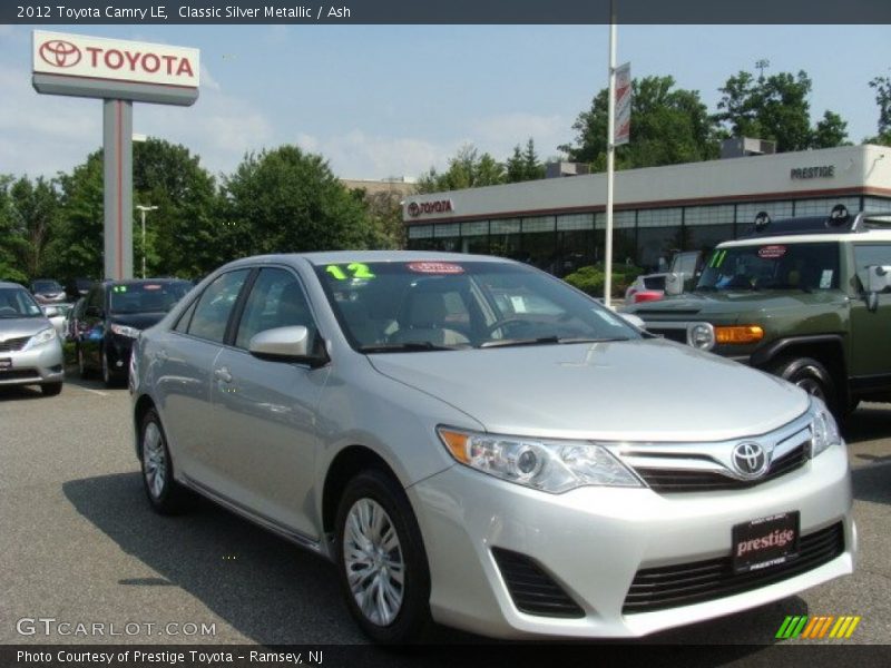 Classic Silver Metallic / Ash 2012 Toyota Camry LE