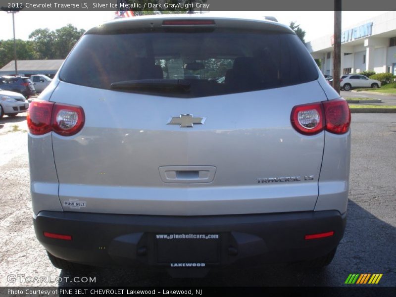 Silver Ice Metallic / Dark Gray/Light Gray 2012 Chevrolet Traverse LS