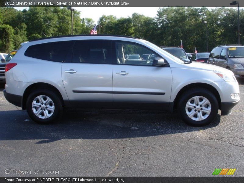 Silver Ice Metallic / Dark Gray/Light Gray 2012 Chevrolet Traverse LS