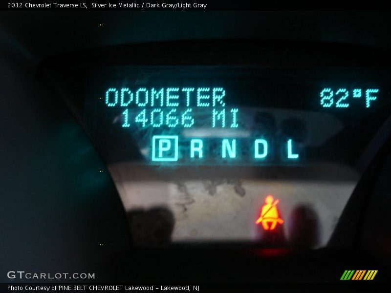 Silver Ice Metallic / Dark Gray/Light Gray 2012 Chevrolet Traverse LS