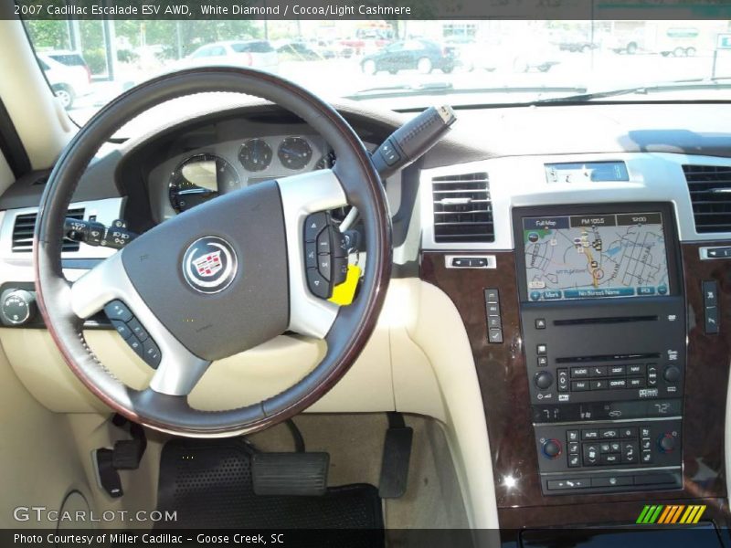 White Diamond / Cocoa/Light Cashmere 2007 Cadillac Escalade ESV AWD