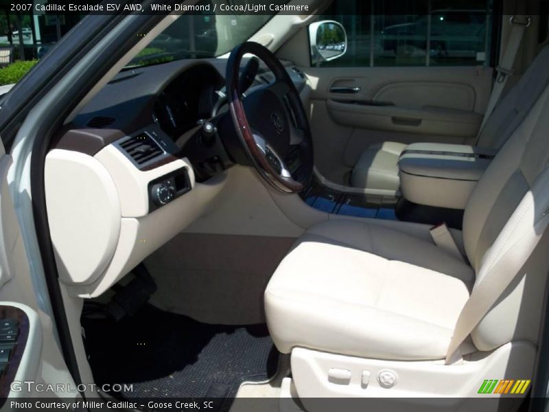 White Diamond / Cocoa/Light Cashmere 2007 Cadillac Escalade ESV AWD
